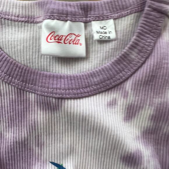 Women's Fanta Racerback Cropped Graphic Purple Tank Top - Size Medium - NWT - Picture 3 of 5